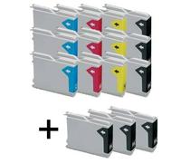 Compatible Brother MFC-3360C Printer Ink Cartridges (15 Pack) -LC1000BK Multipack