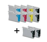 Compatible Brother MFC-5460CN Printer Ink Cartridges (10 Pack) -LC1000BK Multipack