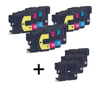 Compatible Brother MFC-6890CDW Printer Ink Cartridges (15 Pack) -LC1100HYBK Multipack