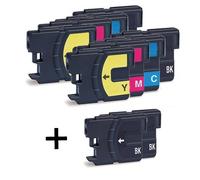 Brother 2 Full Sets And 2 FREE BLACK Replacement Cartridges (LC985BK/Y)