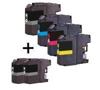 Compatible Brother MFC-J4410DW Printer Ink Cartridges (6 Pack) -LC123BK, LC123BKBP, LC123BKBPRF Multipack