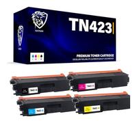 Compatible Brother TN423 High Capacity 4 Colour Toner Cartridges MFC-L8610CDW DCP-L8410CDW HL-L8260CDW HL-L8360CDW MFC-L8690CDW MFC-L8900CDW TN-423 TN-423BK, TN-423C, TN-423M, TN-423Y