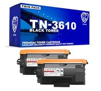 Compatible Brother Twin Pack TN-3610 Black Extra High Capacity Toner 18000 Pages For Brother HL-L6210DW, HL-L6410DN, HL-L6415DN, MFC-L5715DN, MFC-L6710DW, MFC-L6910DN, MFC-L6915DN