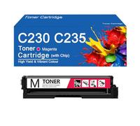 Compatible C230 4 Color Toner Cartridge Replacement 006R04387/88/89/90 for XEROX C230 C235 Printers, High Yield 1500 Pages,With Chip-Magenta