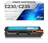 Compatible C230 C235 Toner Cartridge Replacement for Xerox 006R04383 006R04384 006R04385 006R04386 Toner Work for C235 C230 C235DNI C230DNI C235/DNI C230/DNI Printers(Size:1500Page,Color:Cyan)