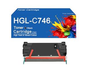 Compatible C746 C746A1KG C746A1CG C746A1MG C746A1YG Toner Cartridges Replacement for Lexmark C746 C746dn C746dtn C746n C748 C748de C748dte C748e Printers,C746-BK
