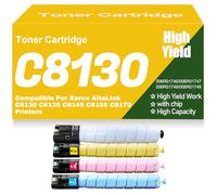 Compatible C8130 C8135 C8145 C8155 C8170 Toner Cartridges for Xerox, High Yield 006R01746 006R01747 006R01748 006R01749 for Xerox AltaLInk C8130 C8135 C8145 C8155 C8170,C8130-4Pack
