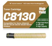 Compatible C8130 Color Toner Cartridges 006R01746 006R01747 006R01748 006R01749 Toner High Yield Replacement for Xerox AltaLInk C8130 C8135 C8145 C8155 C8170 Printers,C8130-Yellow