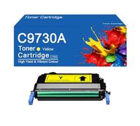 Compatible C9730A Toner Cartridges Replacement 645A C9730A C9731A C9733A C9732A Toner for HP Color LaserJet 5550dn 5550n 5500n Printer with Chip,C9730A-Yellow