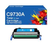 Compatible C9730A Toner Cartridges Replacement 645A C9730A C9731A C9733A C9732A Toner for HP Color LaserJet 5550dn 5550n 5500n Printer with Chip,C9730A-Cyan