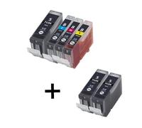 Compatible Canon PG-5/CLI-8 Full Set + 2 EXTRA Black Ink Cartridges (6 Pack) Multipack