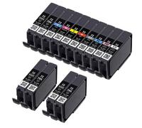 Compatible Canon PGI-72MBK/CO Full Set + 2 EXTRA Black Ink Cartridges (14 Pack) Multipack