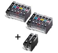 2 Full Sets And 2 FREE BLACK of Canon Replacement Ink Cartridges (CLI-8)