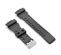 Compatible Casio Watch Strap Fits 10347688 CASIO G-Shock GA-100 G8900 & Others Black Rubber Resin New Lug Size - 16mm - Band Size - 29mm