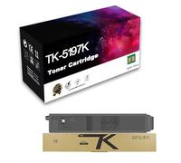 Compatible CMYK Color Laser Toner Cartridge Set for Kyocera TK-5197C TK-5197M TK-5197Y TK-5197K TASKalfa 306ci 307ci 308ci,Black-1 Pack