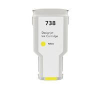 Compatible Color Ink Cartridge Compatible With DesignJet T950 T850 Printers Model HP738 676M6A 676M7A 676M8A 498N8A(300ML - Y)