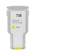 Compatible Color Inkjet Ink Cartridge Compatible With DesignJet T950 T850 Printer Models 738 738XL 676M6A 676M7A 676M8A 498N8A(Yellow-300ML)