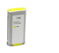 Compatible Color Inkjet Ink Cartridge Compatible With DesignJet T950 T850 Printer Models 738 738XL 676M6A 676M7A 676M8A 498N8A(Yellow-130ML)