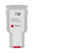 Compatible Color Inkjet Ink Cartridge Compatible With DesignJet T950 T850 Printer Models 738 738XL 676M6A 676M7A 676M8A 498N8A(Magenta-300ML)