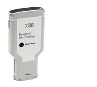 Compatible Color Inkjet Ink Cartridge Compatible With DesignJet T950 T850 Printer Models 738 738XL 676M6A 676M7A 676M8A 498N8A(Matte Black-300ML)