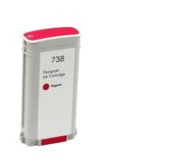 Compatible Color Inkjet Ink Cartridge Compatible With DesignJet T950 T850 Printer Models 738 738XL 676M6A 676M7A 676M8A 498N8A(Magenta-130ML)