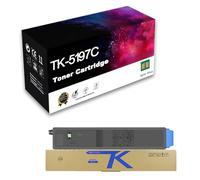 Compatible Color Laser Toner Cartridge Replacement Set For Kyocera TK-5197C TK-5197M TK-5197Y TK-5197K TASKalfa 306ci 307ci 308ci,Cyan-1 Pack