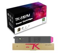Compatible Color Laser Toner Cartridge Replacement Set For Kyocera TK-5197C TK-5197M TK-5197Y TK-5197K TASKalfa 306ci 307ci 308ci,Magenta-1 Pack