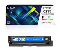 Compatible Color Toner Cartridge Replacement for Xerox C230 C235 006R04383 006R04384 006R04385 006R04386 to Use with Xerox C230 C235 Printer Ink Cartridge, Can Add Ink(Size:1500Page,Color:Cyan)