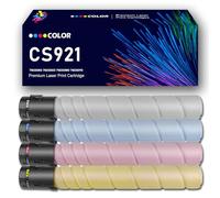 Compatible Color Toner Cartridge Sets Replacement for Lexmark CS921 Ink High Yield Work with Lexmark CS921de CS923de CX920de CX921de CX922de CX923de CX924dte CX924dxe CX927 Printer,4Color-1Pack