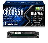 Compatible CRG-055H Toner Cartridges with chip High Yield High Capacity Work for Canon MF742cdw MF744Cdw MF746cx LBP663cdw LBP663cdn LBP664cx,Black-CRG055H
