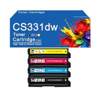 Compatible CS331dw Color Toner Cartridge Replacement for Lexmark CS331dw CS431dw CX331adwe CX431adw Printers, High-Definition Printing,CS331dw-4Color