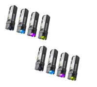 Compatible Dell 2150cn Printer Toner Cartridges (8 Pack) -593-11040 Multipack