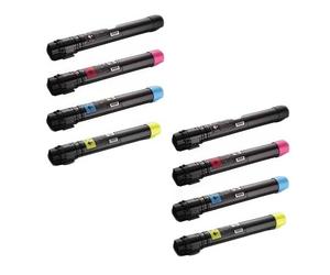 Compatible Dell 7130CDN Printer Toner Cartridges (8 Pack) -593-10873 Multipack