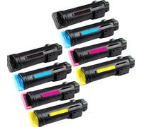 Compatible Dell H625cdw Printer Toner Cartridges (8 Pack) -593-BBSC Multipack