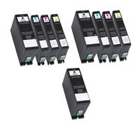 Compatible Multipack Dell 592-11812-15 2 Full Sets + 1 Extra Black Inkjet Printer Cartridges
