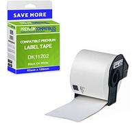 Compatible DK-11202 Black On White 62mm x 100mm Shipping Label Roll Tape - 300 Labels (DK11202)
