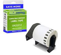 Compatible DK-22212 Black On White 62mm x 15.24m Continuous White Film Label Tape (DK22212)