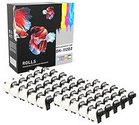 Compatible DK11202 White Standard Address Labels (300 Labels per Roll) for Brother QL-500, QL-550, QL-560, QL-570, QL-580N, QL-650TD, QL-700, QL-720NW, QL-1050, QL-1060N Label Printers, Thermal Paper Roll (62mm x 100mm) - FIFTY ROLLS WITH FRAME