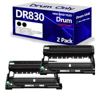 Compatible DR830 Drum Unit 2 Pack HL-L2460DW Replacement for Brother tn830 DR-830 Drum tn830xl use with DCP-L2640DW HL-L2480DW HL-L2400D HL-L2405W MFC-L2820DW Printer (NOT Toner)