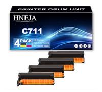 Compatible Drum Unit for OKI C711N C711DN C711DTN Printer, 44318504 44318503 44318502 44318501 Imaging Unit Replacement | High Yield | 30000 Pages,4 Colors-1 Pack