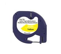 Compatible Dymo 91202 (S0721620) Label Tape (12mm x 4m) Black on Yellow
