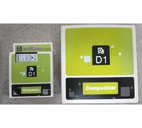 Compatible DYMO D1 Series Standard Labelling Tape. 9mm X 7m - Black ON White 40913