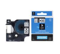 Compatible Dymo S0720530 D1 Black On White Adhesive Labelling Tape 12mm x 7m (45013)