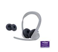 Compatible Earpad Cushions for Logitech H390, Zone 300, Zone 301, Zone 305 with Headset Advisor Wipe- 2 Pack