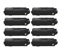 Compatible Eight Pack Kyocera TK-1270 Black Laser Toner Cartridges