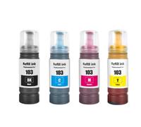 Compatible Epson 103 4 Colour Ink Bottle Multipack - Epson EcoTank Series Ink Cartridges - Epson EcoTank L1110 Ink Cartridges