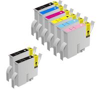 Compatible Epson T0331/6 Full Set + 2 EXTRA Black Ink Cartridges (8 Pack) Multipack