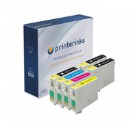 Compatible Epson T0711/4 Full Set + 2 EXTRA Black Ink Cartridges (6 Pack) Multipack