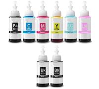 Compatible Epson T6731/6 Full Set + 2 EXTRA Black Ink Bottles (8 Pack) Multipack