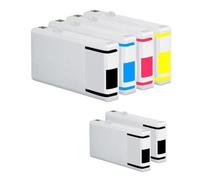 Compatible Epson T7011/4 Full Set + 2 EXTRA Black Ink Cartridges (6 Pack) Multipack